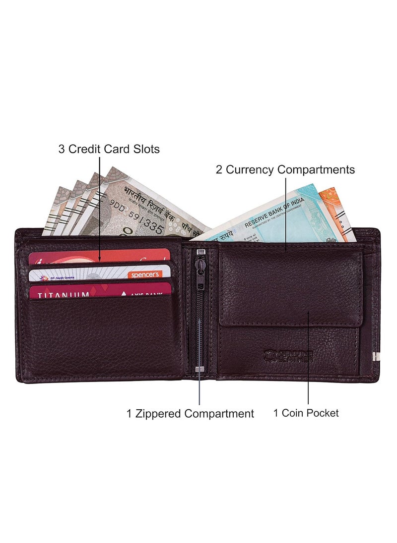 URBAN FOREST Stag Brown/Sand Leather Wallet for Men