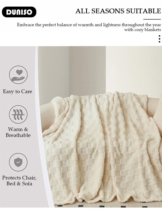 Throw Blanket for Couch or Bed, Super Soft Cozy Blankets for Room Decor, Warm and Breathable, Lightweight Fuzzy Warm Blanket Suitable for Couch, Sofa, Bed, Chair