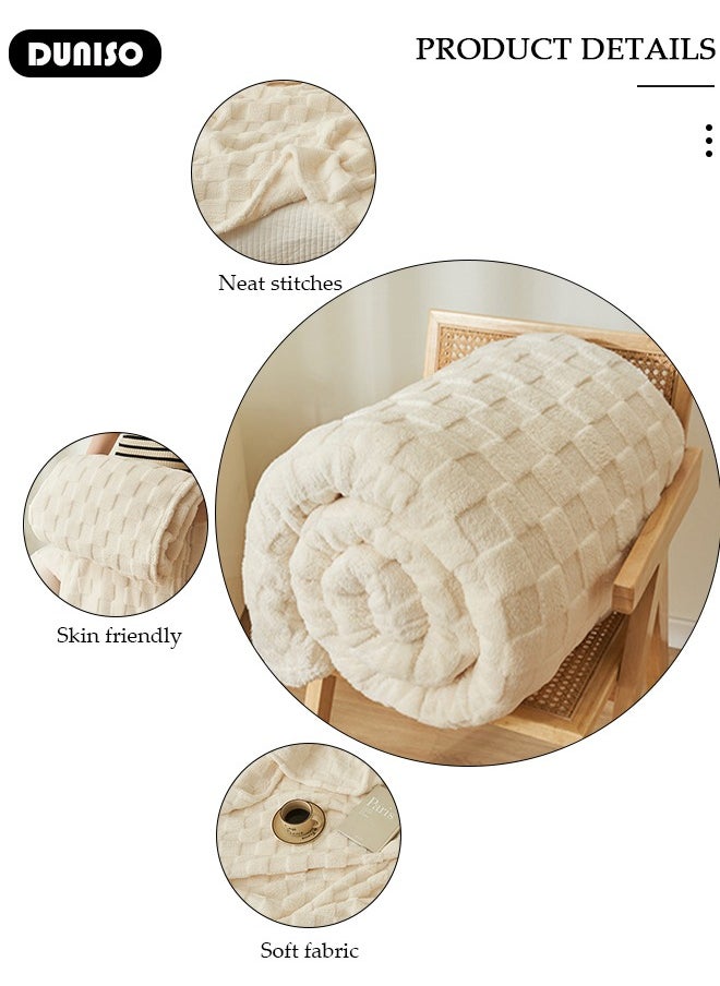 Throw Blanket for Couch or Bed, Super Soft Cozy Blankets for Room Decor, Warm and Breathable, Lightweight Fuzzy Warm Blanket Suitable for Couch, Sofa, Bed, Chair