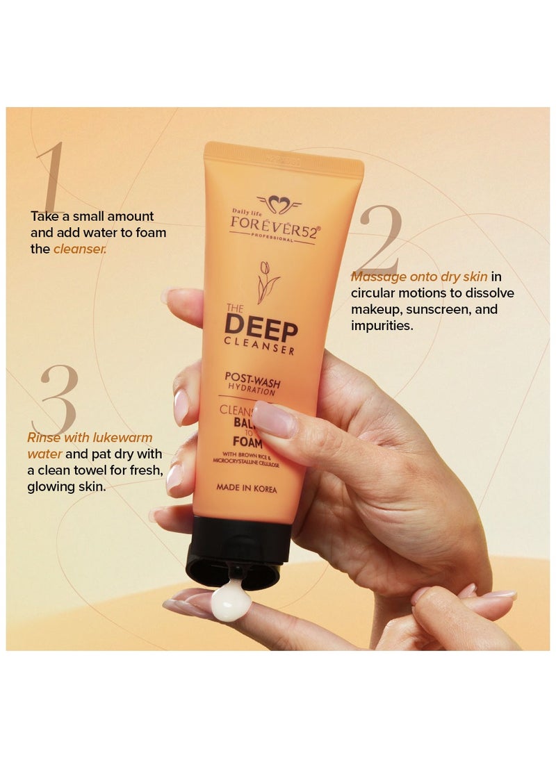 The Deep Cleanser Post-Wash Hydration Cleansing Balm to Foam Yellow