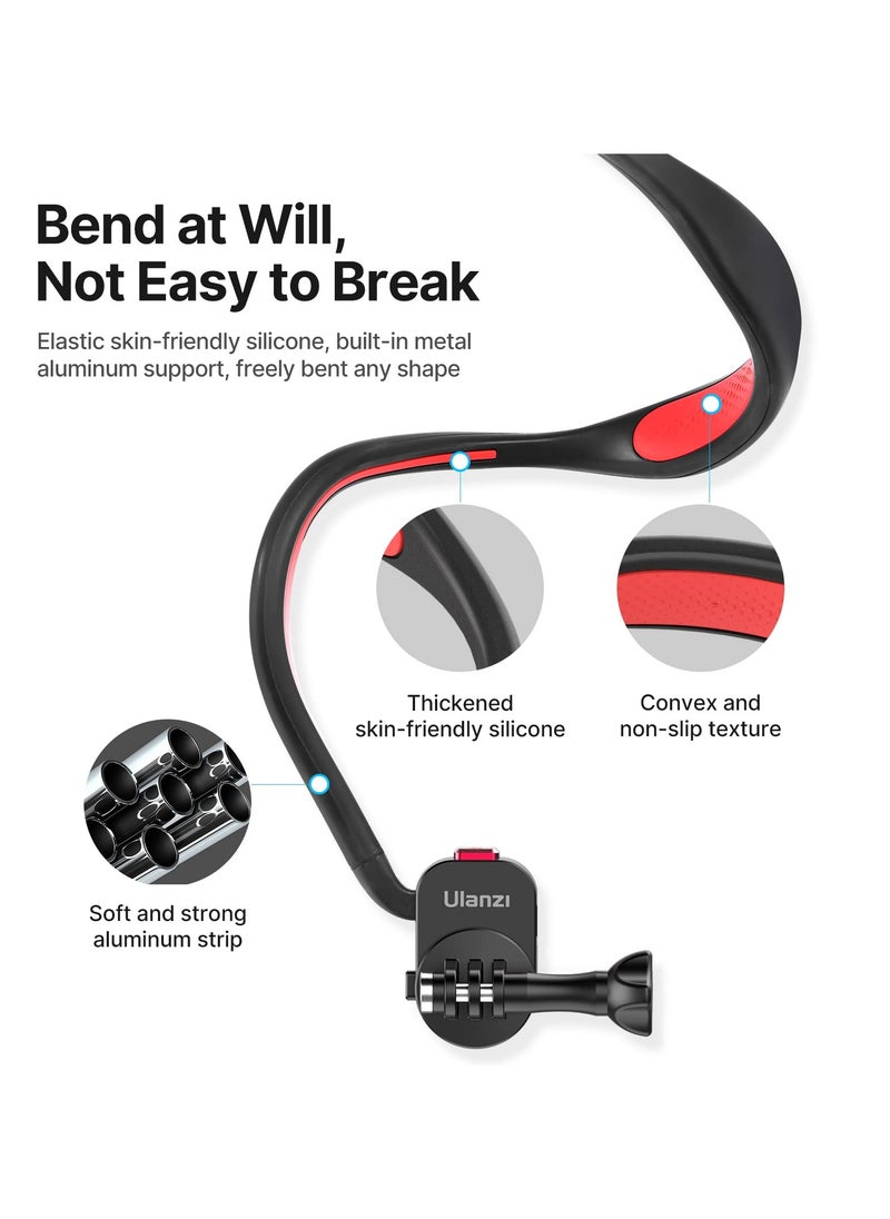 Go-Quick Ii Neck Mount For Gopro Magnetic Necklace Holder, Camera Pov Mount Compatible With Gopro Hero12/11/10/9/8/7/6/5/4/Max, Akaso, Dji Osmo Action, Insta360 And Most Action Cameras