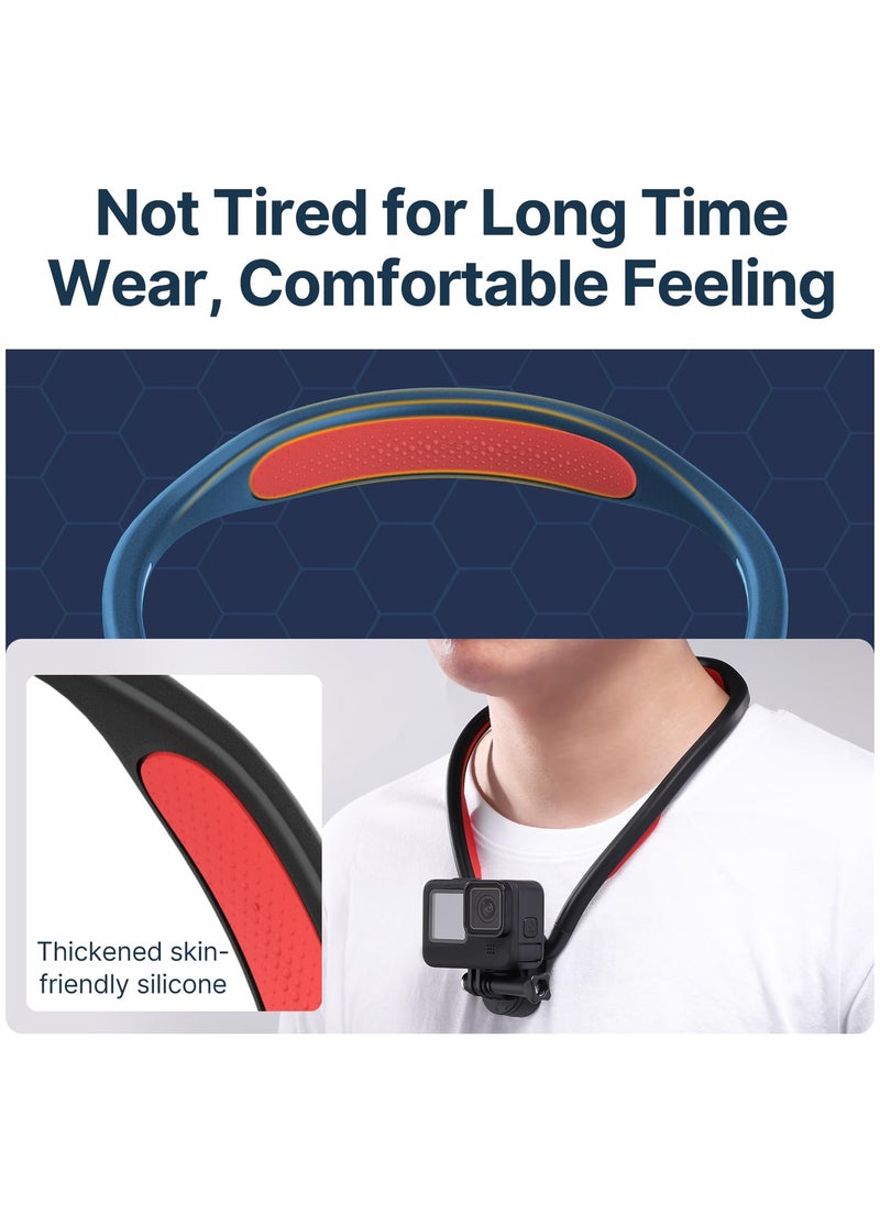 Go-Quick Ii Neck Mount For Gopro Magnetic Necklace Holder, Camera Pov Mount Compatible With Gopro Hero12/11/10/9/8/7/6/5/4/Max, Akaso, Dji Osmo Action, Insta360 And Most Action Cameras