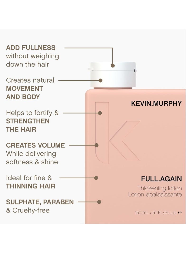 FULL.AGAIN - Hair Thickening Lotion - For Hair Repair - For Fine & Thinning Hair - Hair Volumiser - Sulphate & Paraben Free Hair Care 150 mL