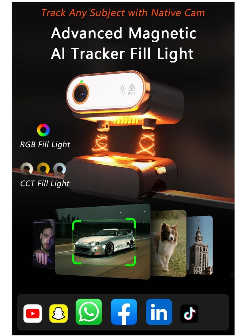 Hohem iSteady M7 Gimbal Stabilizer for Smartphone, Magnetic AI Tracker Fill Light, Detachable Touchscreen Remote Controller, Built-in Extension Rod, 500g Payload Gimbal Stabilizer for iPhone Android