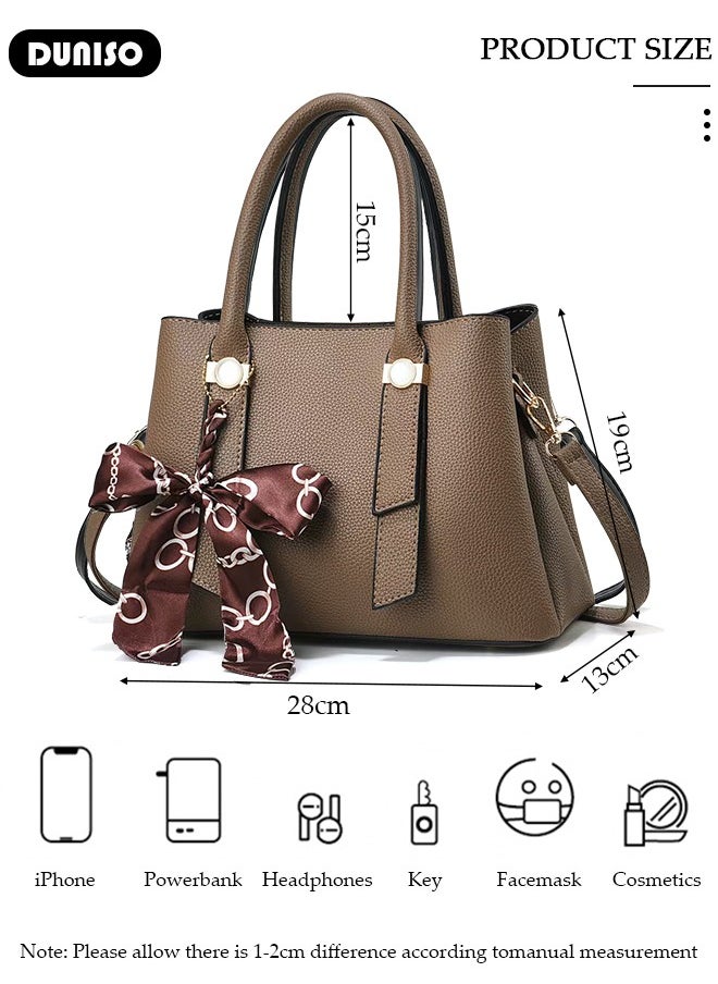 Elegant Women's Handbag,Crossbody Bag with Removable Shoulder Strap,Large Capacity Tote Bag Shoulder Bag Fashion Ladies Satchel Bag for Women/Ladies Office Travel Daily Bag