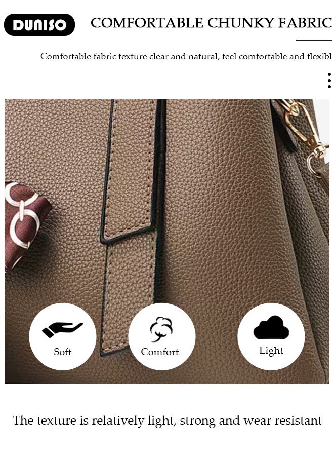 Elegant Women's Handbag,Crossbody Bag with Removable Shoulder Strap,Large Capacity Tote Bag Shoulder Bag Fashion Ladies Satchel Bag for Women/Ladies Office Travel Daily Bag