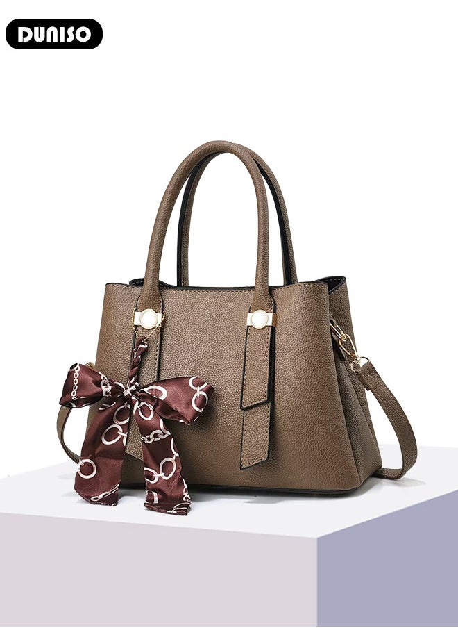 Elegant Women's Handbag,Crossbody Bag with Removable Shoulder Strap,Large Capacity Tote Bag Shoulder Bag Fashion Ladies Satchel Bag for Women/Ladies Office Travel Daily Bag