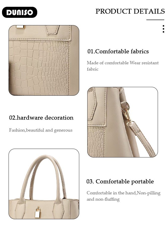 2PCS Women's Shoulder Tote Bag Set,Large Capacity Crossbody Bag,Shoulder Bag with Adjustable Shoulder Strap,Fashion Tote Bags Purse Bag Set for Women/Ladies Office Travel Daily Bag