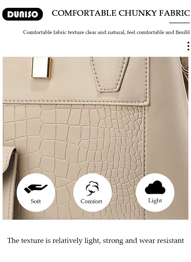 2PCS Women's Shoulder Tote Bag Set,Large Capacity Crossbody Bag,Shoulder Bag with Adjustable Shoulder Strap,Fashion Tote Bags Purse Bag Set for Women/Ladies Office Travel Daily Bag