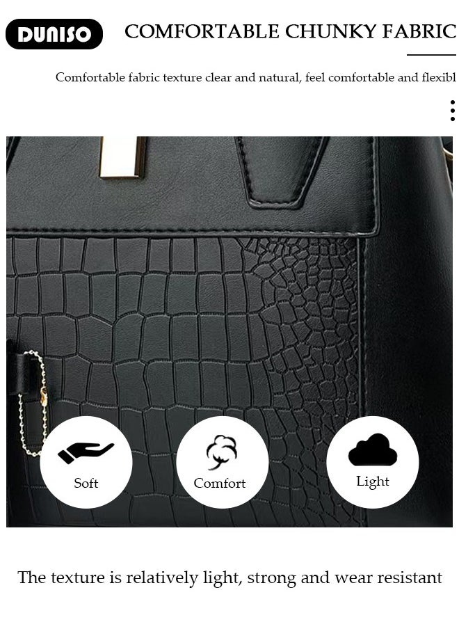 2PCS Women's Shoulder Tote Bag Set,Large Capacity Crossbody Bag,Shoulder Bag with Adjustable Shoulder Strap,Fashion Tote Bags Purse Bag Set for Women/Ladies Office Travel Daily Bag
