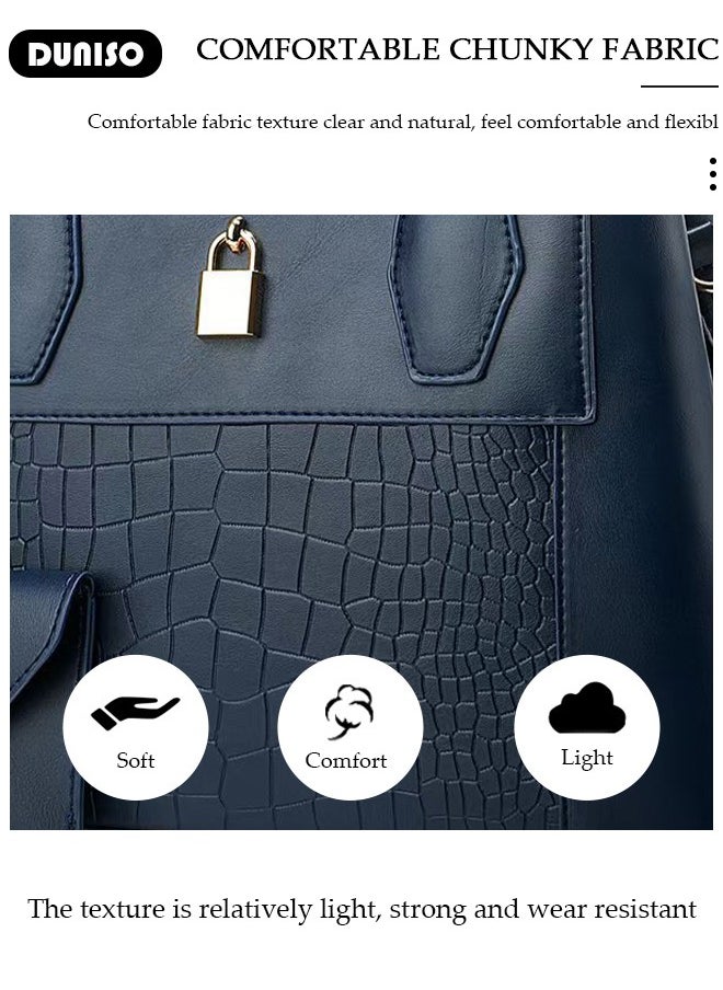 2PCS Women's Shoulder Tote Bag Set,Large Capacity Crossbody Bag,Shoulder Bag with Adjustable Shoulder Strap,Fashion Tote Bags Purse Bag Set for Women/Ladies Office Travel Daily Bag