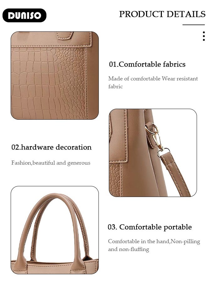 2PCS Women's Shoulder Tote Bag Set,Large Capacity Crossbody Bag,Shoulder Bag with Adjustable Shoulder Strap,Fashion Tote Bags Purse Bag Set for Women/Ladies Office Travel Daily Bag