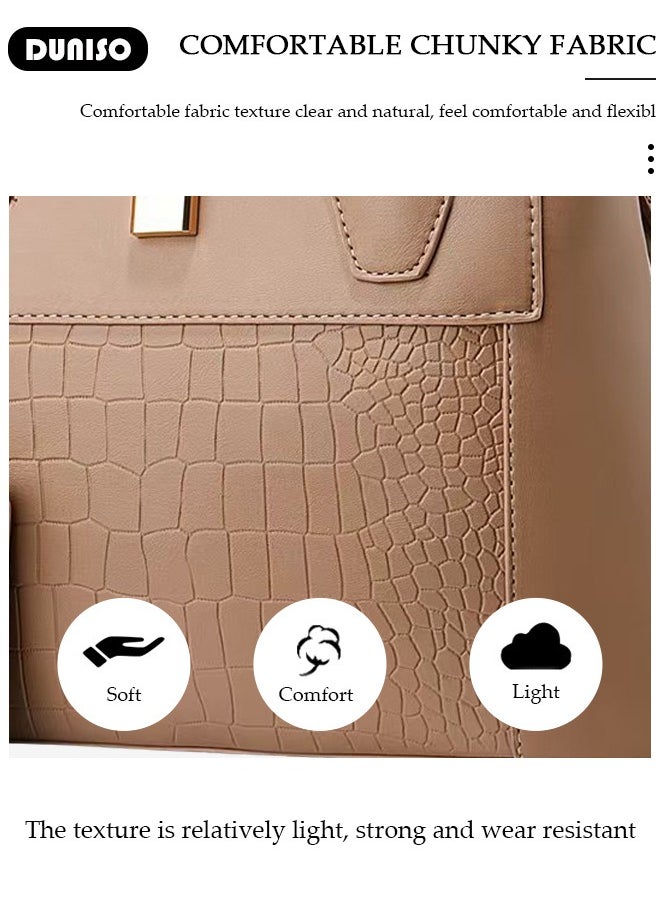 2PCS Women's Shoulder Tote Bag Set,Large Capacity Crossbody Bag,Shoulder Bag with Adjustable Shoulder Strap,Fashion Tote Bags Purse Bag Set for Women/Ladies Office Travel Daily Bag