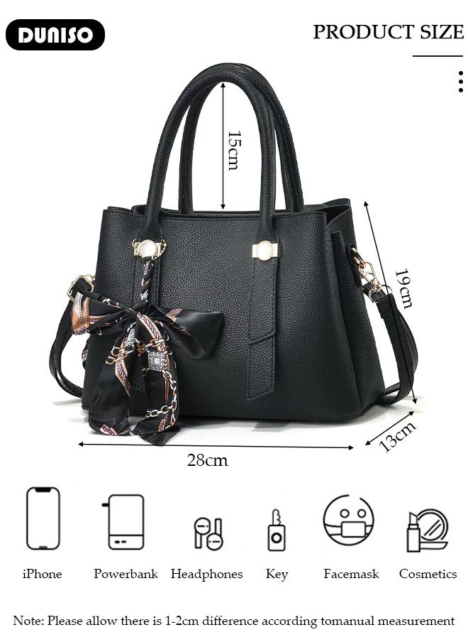 Elegant Women's Handbag,Crossbody Bag with Removable Shoulder Strap,Large Capacity Tote Bag Shoulder Bag Fashion Ladies Satchel Bag for Women/Ladies Office Travel Daily Bag