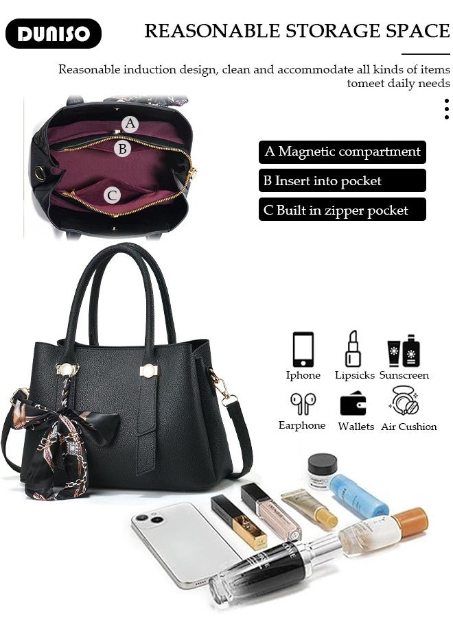 Elegant Women's Handbag,Crossbody Bag with Removable Shoulder Strap,Large Capacity Tote Bag Shoulder Bag Fashion Ladies Satchel Bag for Women/Ladies Office Travel Daily Bag