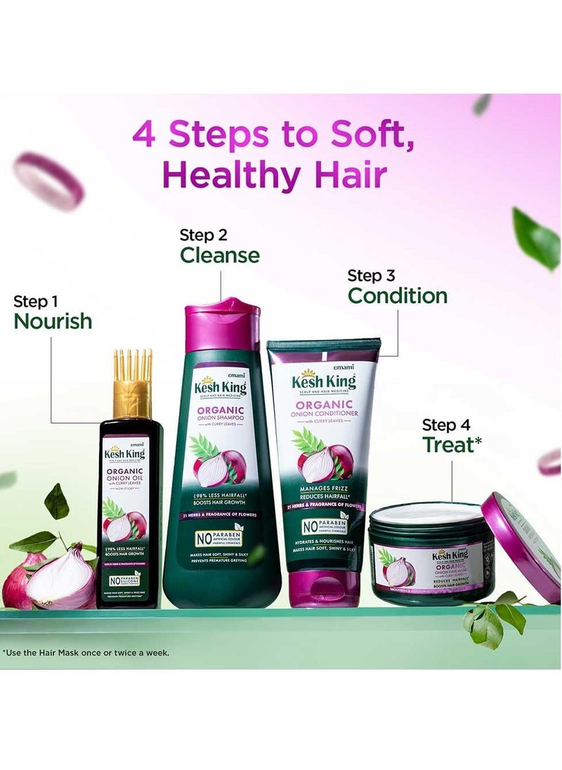 Kesh King Scalp and Hair Medicine Organic Onion Shampoo with Curry Leaves 1L