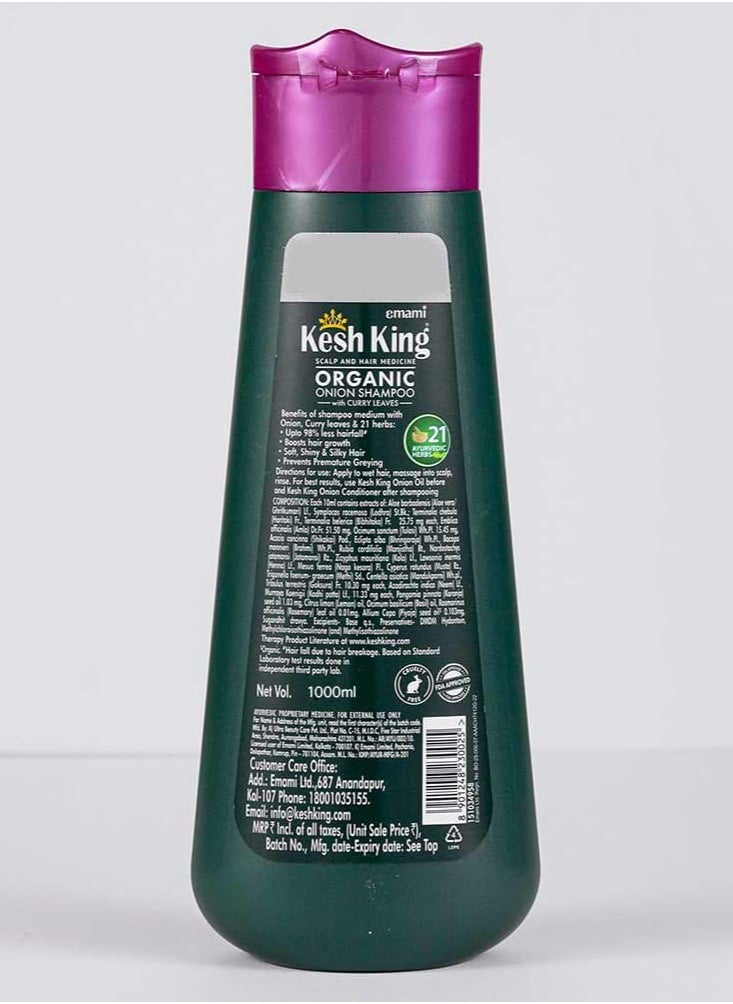 Kesh King Scalp and Hair Medicine Organic Onion Shampoo with Curry Leaves 1L