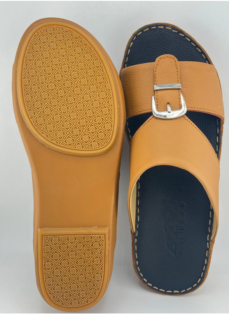 Premium Handmade Arabic Sandal | Pure Leather & PU Sole | Authentic Craftsmanship