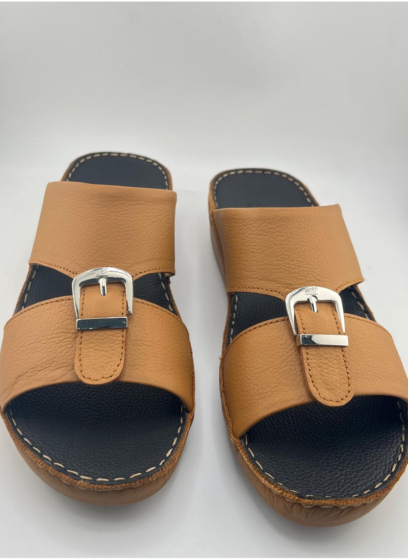 Premium Handmade Arabic Sandal | Pure Leather & PU Sole | Authentic Craftsmanship