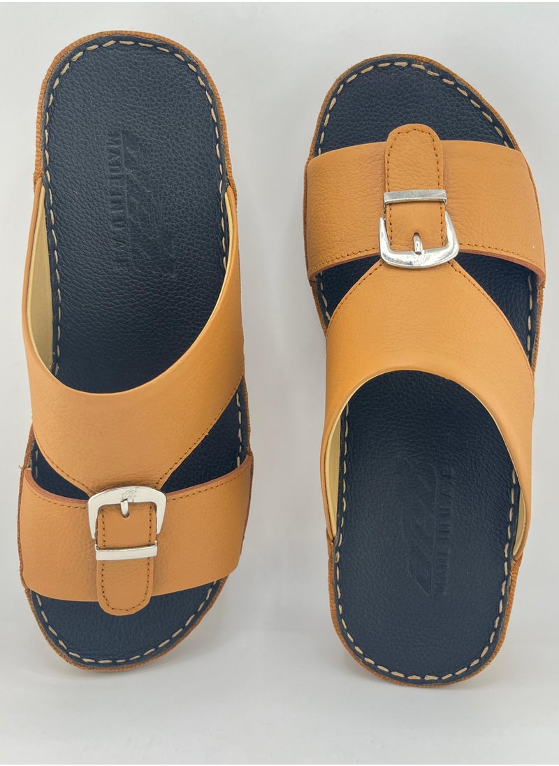 Premium Handmade Arabic Sandal | Pure Leather & PU Sole | Authentic Craftsmanship