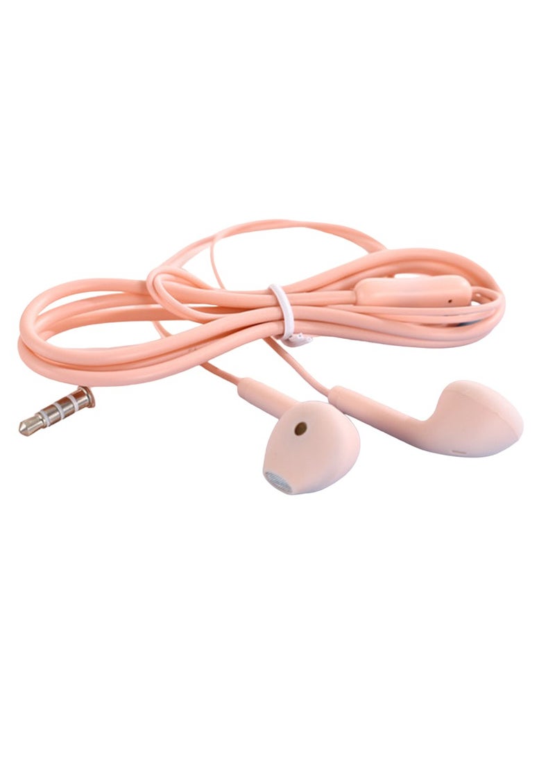 3.5mm Stereo In Ear Headphones, Universal Wired Control Earphone, Comfortable Hifi Sound Sports Music Earbuds, Portable Stylish Wired Headsets With Microphone And Button Control, (1pc, Pink)