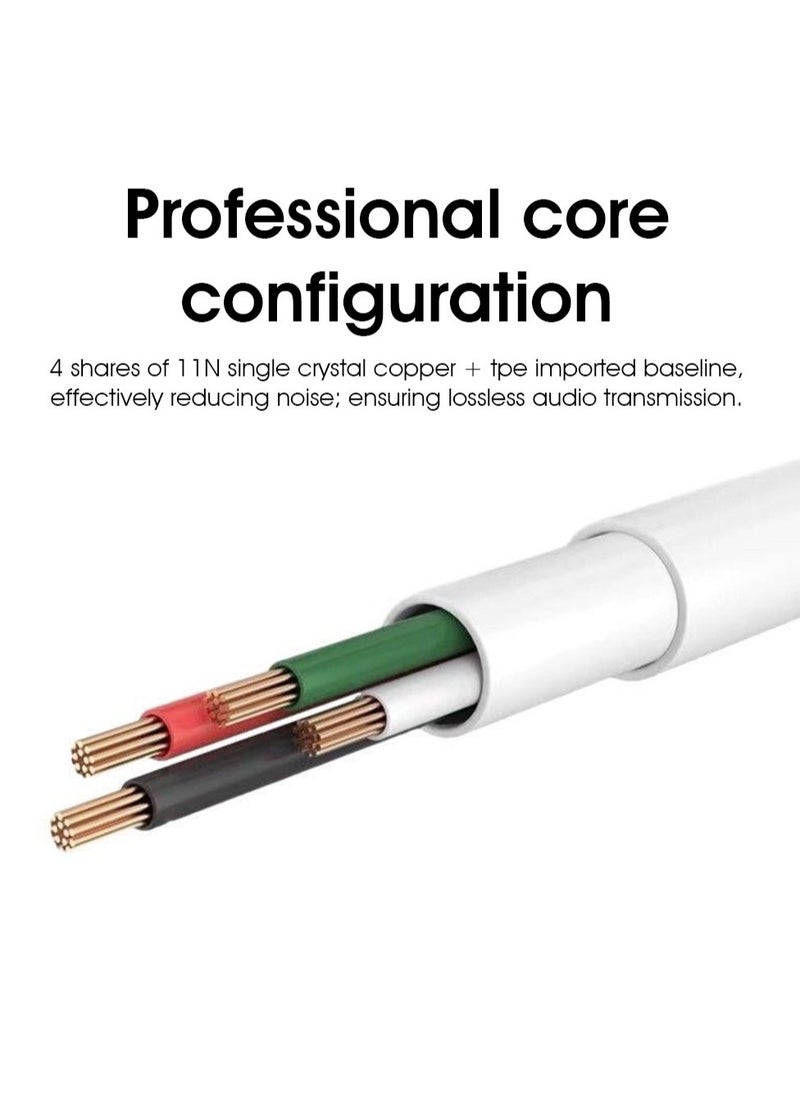 3.5mm Stereo In Ear Headphones, Universal Wired Control Earphone, Comfortable Hifi Sound Sports Music Earbuds, Portable Stylish Wired Headsets With Microphone And Button Control, (1pc, White)