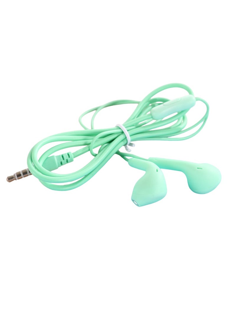 3.5mm Stereo In Ear Headphones, Universal Wired Control Earphone, Comfortable Hifi Sound Sports Music Earbuds, Portable Stylish Wired Headsets With Microphone And Button Control, (1pc, Green)