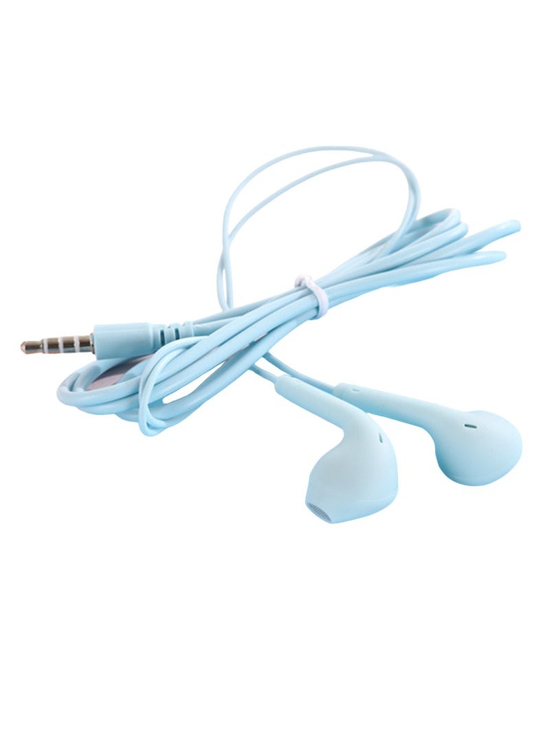 3.5mm Stereo In Ear Headphones, Universal Wired Control Earphone, Comfortable Hifi Sound Sports Music Earbuds, Portable Stylish Wired Headsets With Microphone And Button Control, (1pc, Sky Blue)