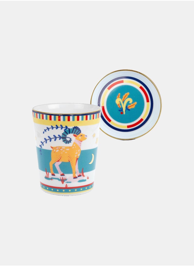 Porcelain Cup with Lid/Saucer – Aries (Ø 9 cm, H 12 cm)