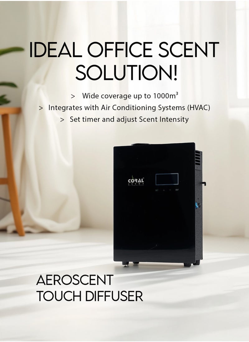 Aeroscent Touch Scent Diffuser Machine For Home And Office | HVAC Scent Machine | Infused With Cold Air Diffusion Technology | 1000 CBM Coverage | Touch Screen Control | Timer Settings
