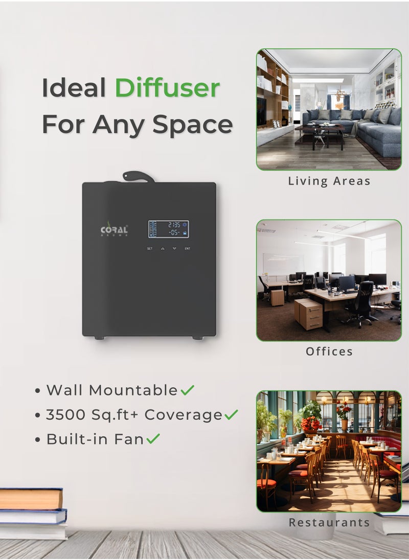 Aeroscent Touch Scent Diffuser Machine For Home And Office | HVAC Scent Machine | Infused With Cold Air Diffusion Technology | 1000 CBM Coverage | Touch Screen Control | Timer Settings