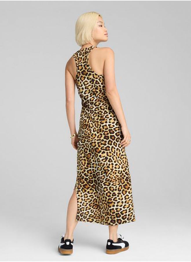 Sleeveless Leopard Print Dress