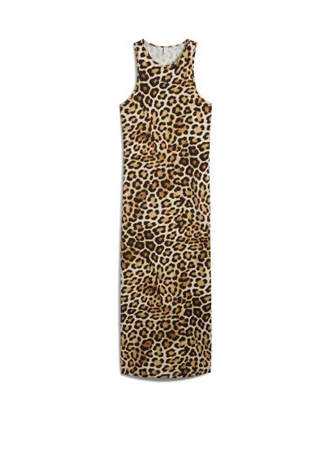 Sleeveless Leopard Print Dress