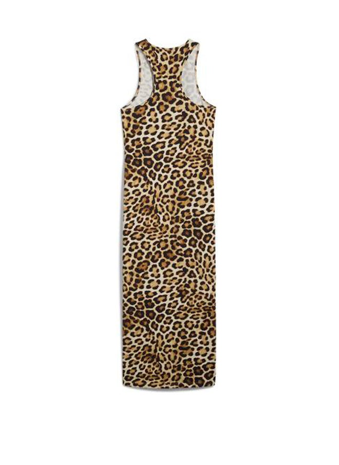 Sleeveless Leopard Print Dress