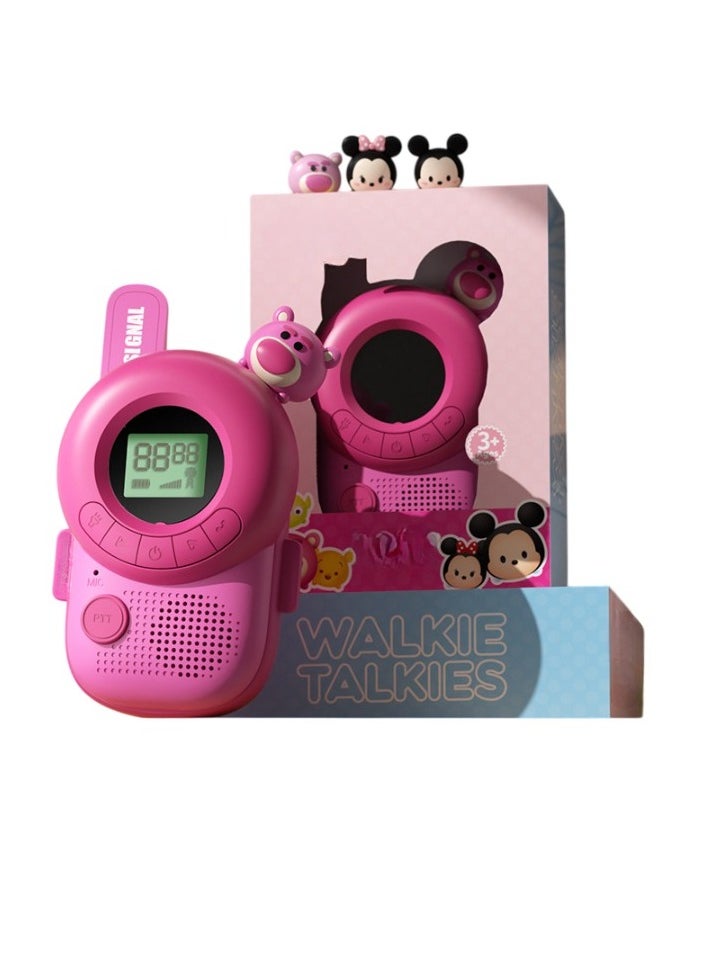 Kids Walkie Talkie, Long Range Wireless Call Pager, Lightweight And Portable Kids Two Way Radio Toy, Rechargeable Children Intercom For Indoor Outdoor Games, (1pc, Pink)