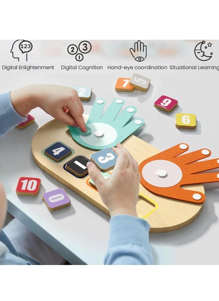 Educational Learning Number Toy, Kids Finger Counting Math Number Blocks, Safe And Durable Early Education Toy, Easy To Play Montessori Toys For Boys And Gurls, (1pc)