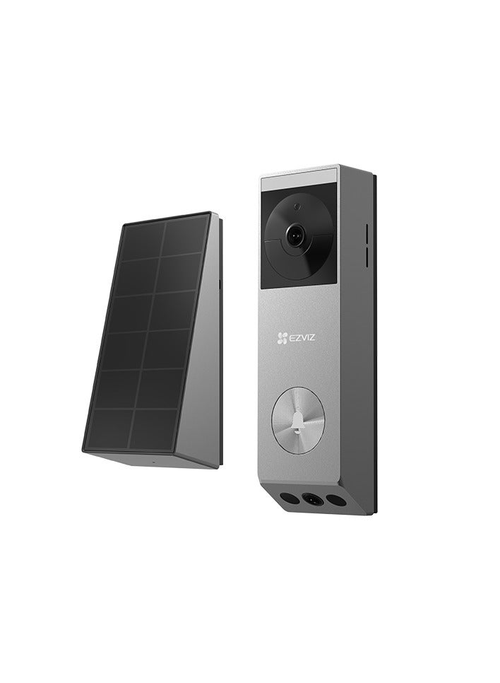 EP3x Pro 2K Dual-Lens Battery-Powered Video Doorbell with 1080p Bottom Camera, Solar Panel, AI Human & Package Detection, 32GB eMMC Storage, Color Night Vision, Two-Way Talk, Tamper Alarm, Smart Integration with Google Assistant & Alexa, Weatherproof | CS-EP3x Pro