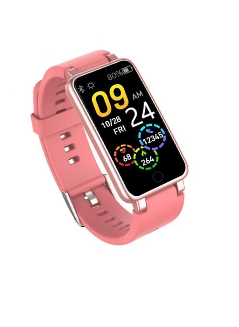 C2 Smart Watch, IP67 Waterproof Health Monitoring Watch, Lightweight Large Display Smart Fitness Tracker, Comfortable Sports Bluetooth Smartwatch For Sports, Running, Climbing, Students, (1pc, Pink)