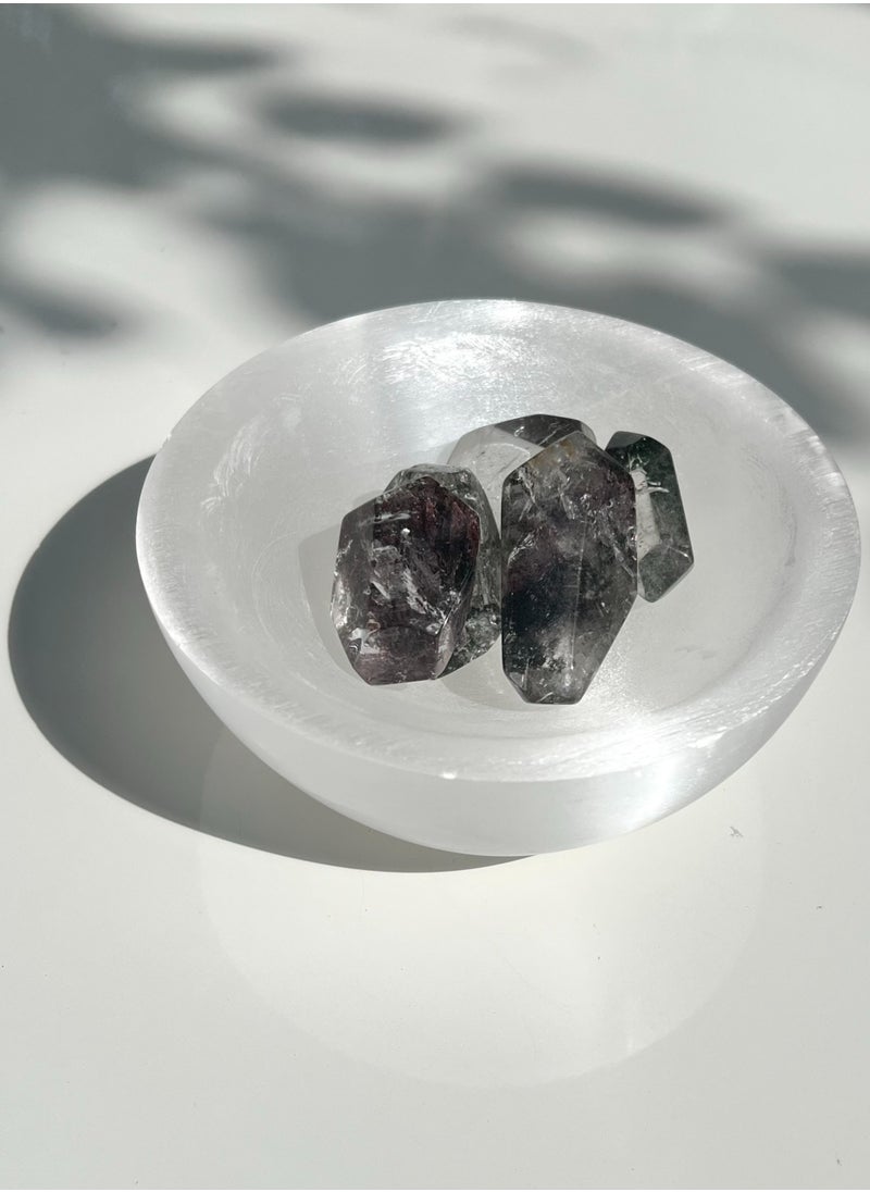 TheraLuma Hand-Carved White Selenite Bowl – 9 cm (3.5