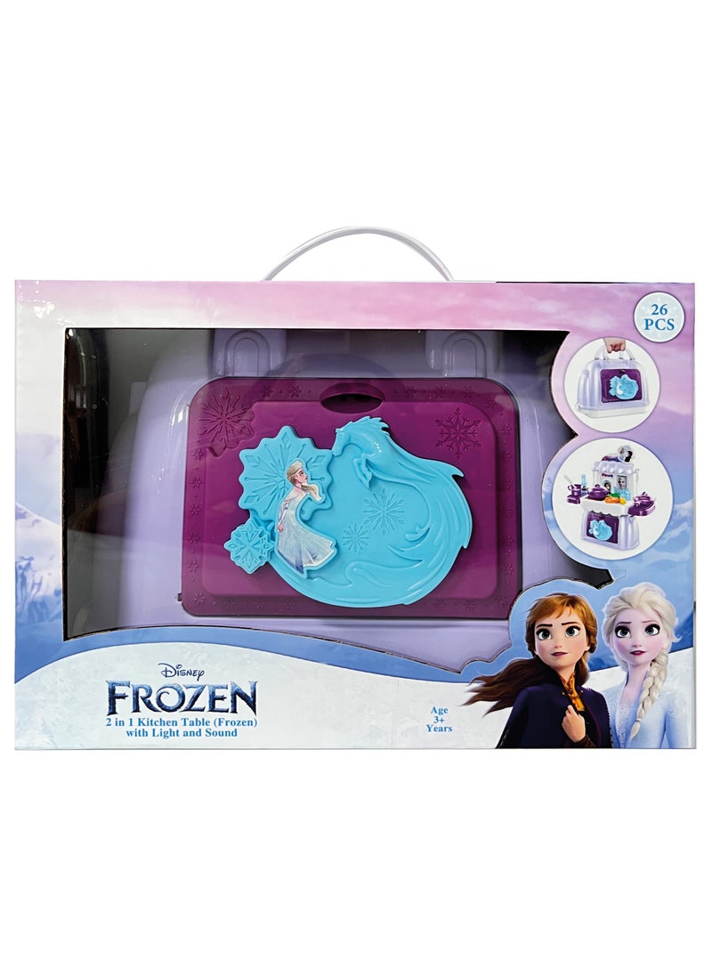 Frozen 2-in-1 Kitchen Table Playset Light & Sound | Anna / Elsa | Kitchen Playset | Pretend Play |Cooking Playset | Gift for Kids