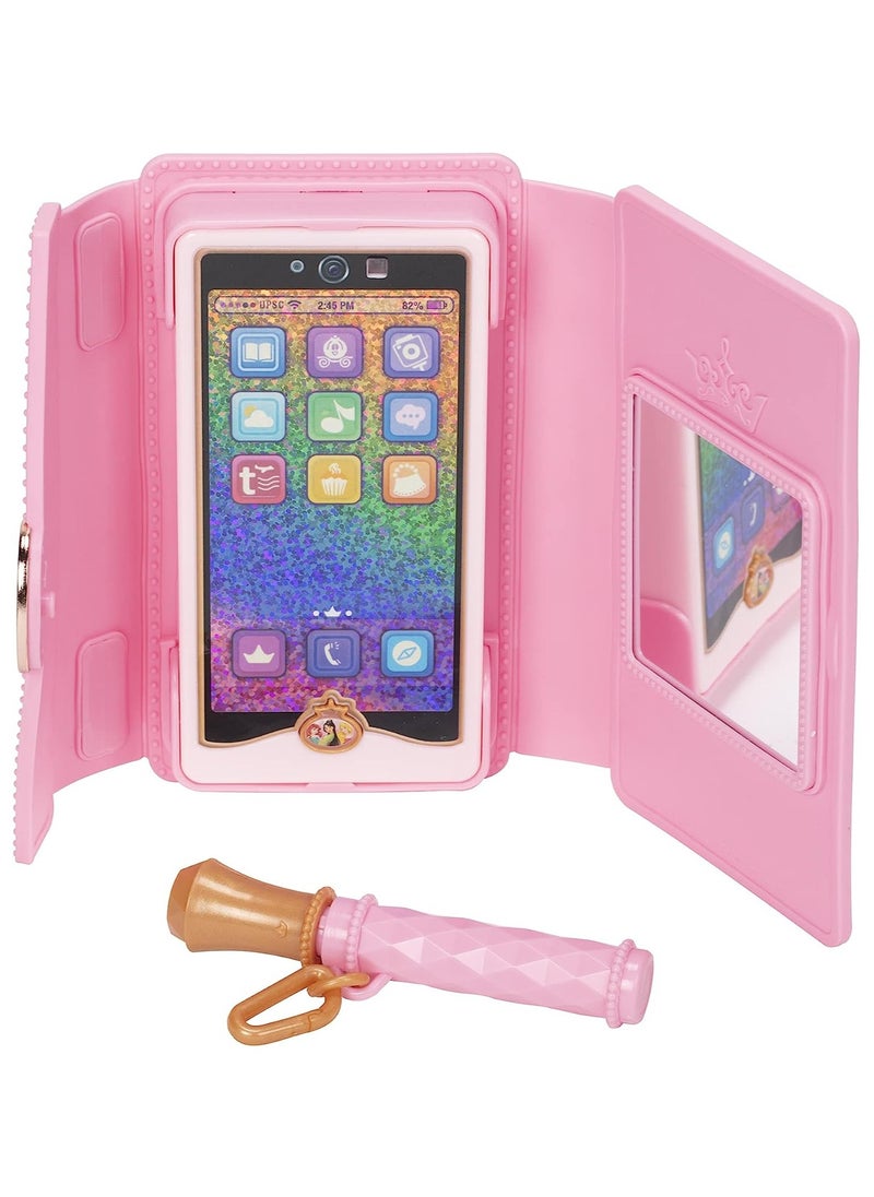 Disney Princess Style Phone And Clutch, Battery Operated | Pretend Play | Fashion Accessories | With Realistic Sound Effect | Gift for Kids and Teens