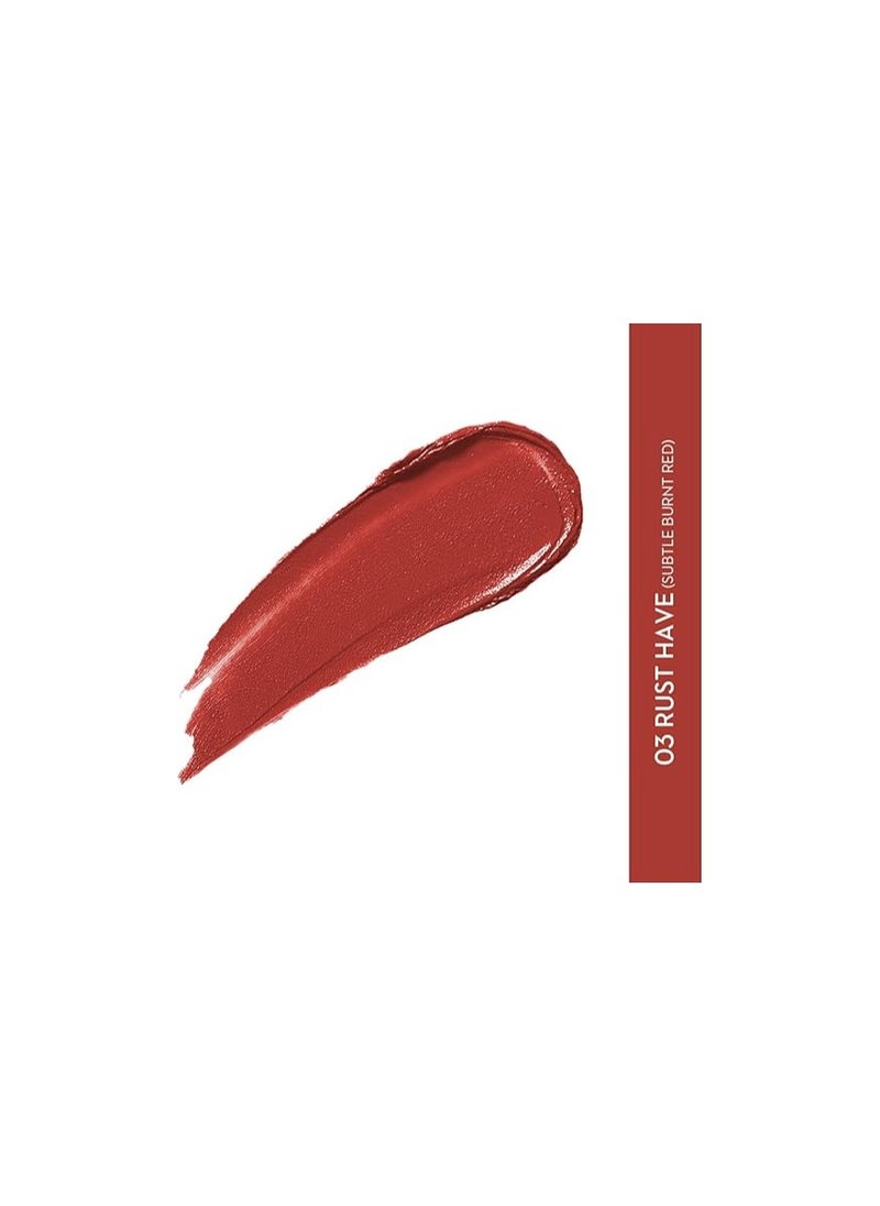 SUGAR Cosmetics Nothing Else Matter 03 Rust Have (Subtle Burnt Red), 3.5 g