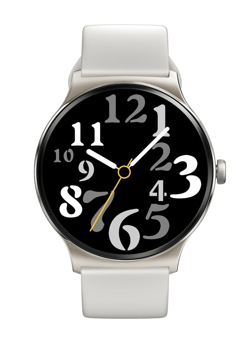 240 mAh Solar Lite Smart Watch With 100 Plus Workout Modes And Heart Rate Blood Oxygen Monitoring Sleep Stress Testing Silver