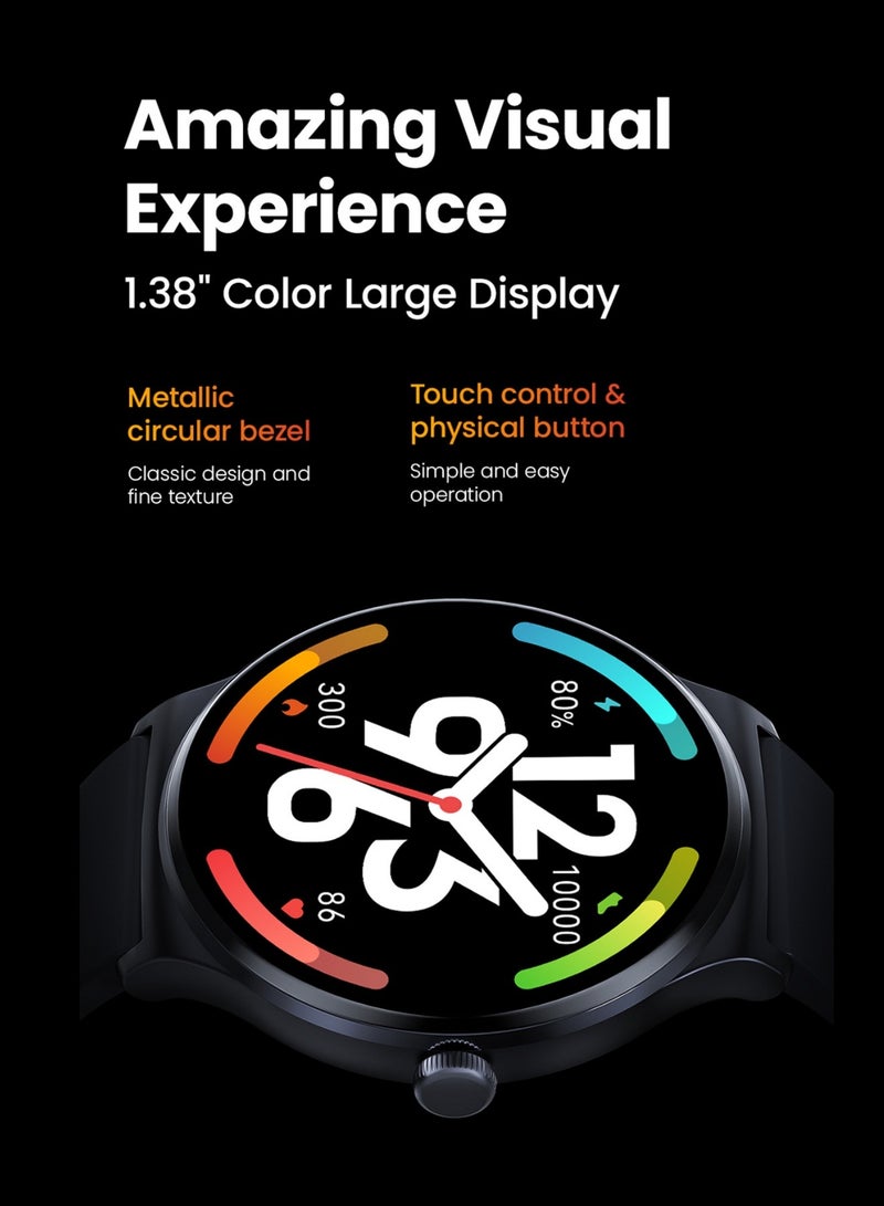 240 mAh Solar Lite Smart Watch With 100 Plus Workout Modes And Heart Rate Blood Oxygen Monitoring Sleep Stress Testing Silver