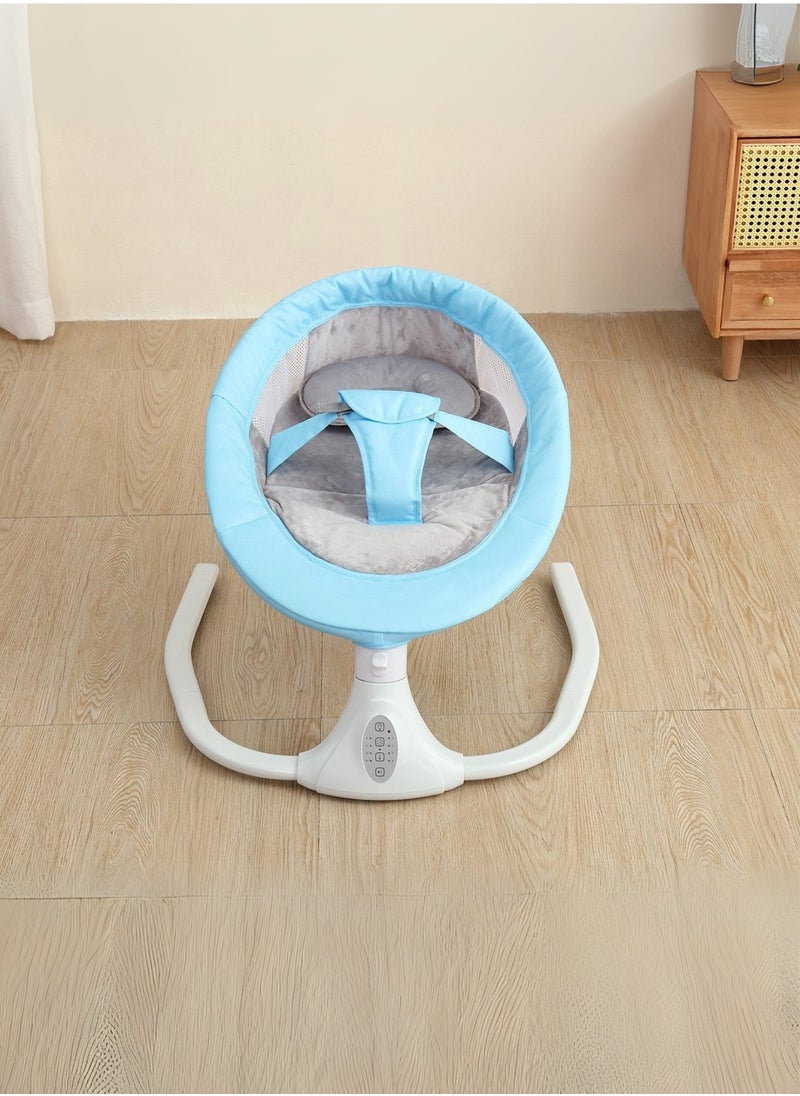 Baby Rocking Chair – Auto Swing with Remote Control, Bluetooth Music, USB Port, 4-Gear Electric Swing, Lying Flat for Comfort