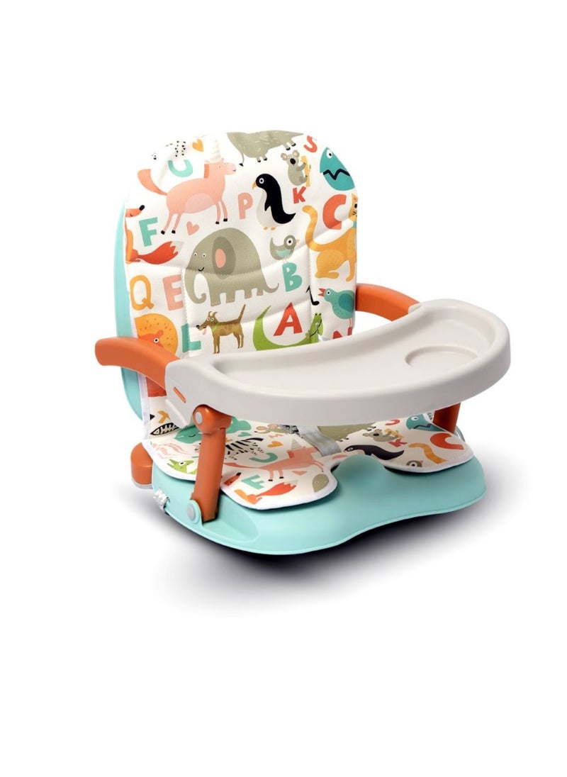 Adjustable Baby Dining Chair – Extra Height Feeding Booster, Detachable Tray, Removable PU Cushion, Foldable | For Babies 6 Months to 3 Years