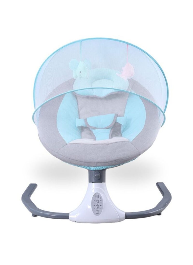 Baby Rocking Chair – Bluetooth Music, Remote-Controlled Auto Swing, 4-Gear Electric Rocking, Comfortable Waist Protection, USB Port