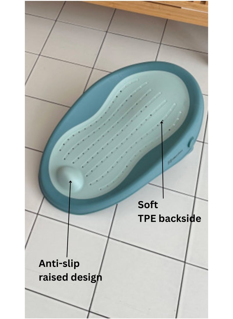 Baby Bath Rack with Soft TPE Back Support | Locking Feet System for Secure Use | Easy to Dry, Lightweight, Perfect for Bathtubs & Bathrooms