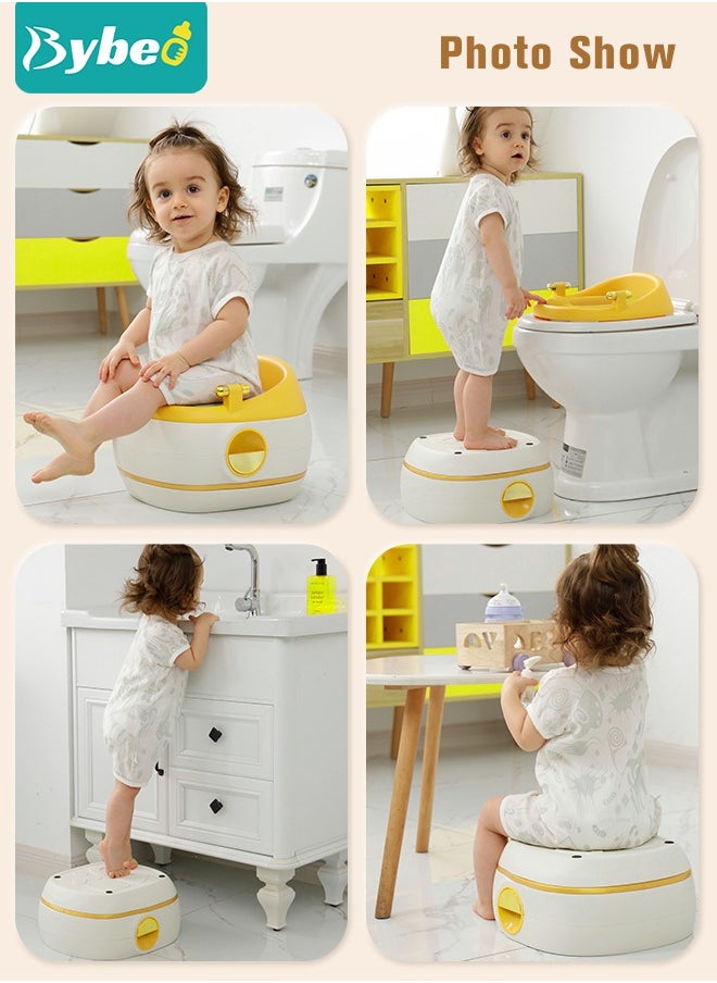 3 in 1 Kids Potty Training Seat with Anti-Slip Step Stool, Baby Toddler Luxcious Toilet Seats for Boys and Girls Multifunctional Toddler Bathroom Essential Easy to Clean and Use