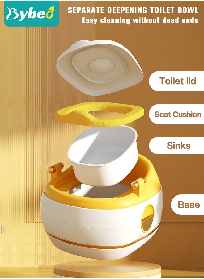 3 in 1 Kids Potty Training Seat with Anti-Slip Step Stool, Baby Toddler Luxcious Toilet Seats for Boys and Girls Multifunctional Toddler Bathroom Essential Easy to Clean and Use